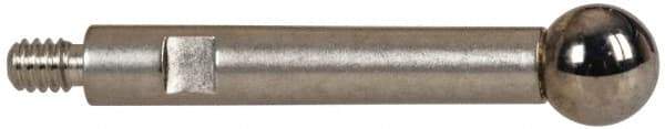 TESA Brown & Sharpe - 3mm Ball Diam, Carbide, Ball Test Indicator Contact Point - 1/2" Contact Point Length, Use with Brown & Sharpe TESATAST Dial Test Indicators - Caliber Tooling