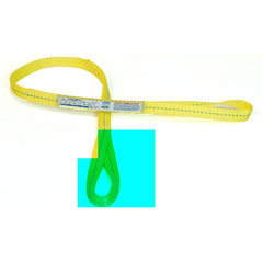 Slings & Tiedowns (Load-Rated); Sling Type: Eye & Eye; Length (Feet): 10; Vertical Capacity (Lb.): 1600; Choker Capacity (Lb.): 1200; Width (Inch): 1; Basket Capacity (Lb.): 3200; Eye Type: Twisted Eye; Sling Material: Polyester; Sling Width: 1 in; Eye Le