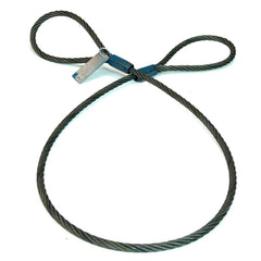 Slings & Tiedowns (Load-Rated); Sling Type: Wire Rope; Length (Feet): 12; Vertical Capacity (Lb.): 11200; Choker Capacity (Lb.): 8200; Width (Inch): 0; Basket Capacity (Lb.): 22000; Eye Type: Large Flemish Eye; Sling Material: Steel; Sling Width: 0 in; Sl