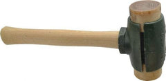 Garland - 4 Lb Head 2" Face Rawhide Split Head Hammer - Wood Handle - Caliber Tooling