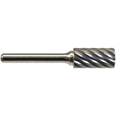 Burrs; Head Material: Solid Carbide; Head Shape: Cylinder; Tooth Style: Steel Cut; Shank Diameter (Decimal Inch): 1/4; Length of Cut (Decimal Inch): 1.0000; Overall Length (Inch): 2-3/4; Head Length (Decimal Inch): 1.0000; Head Coating: None; Head Length