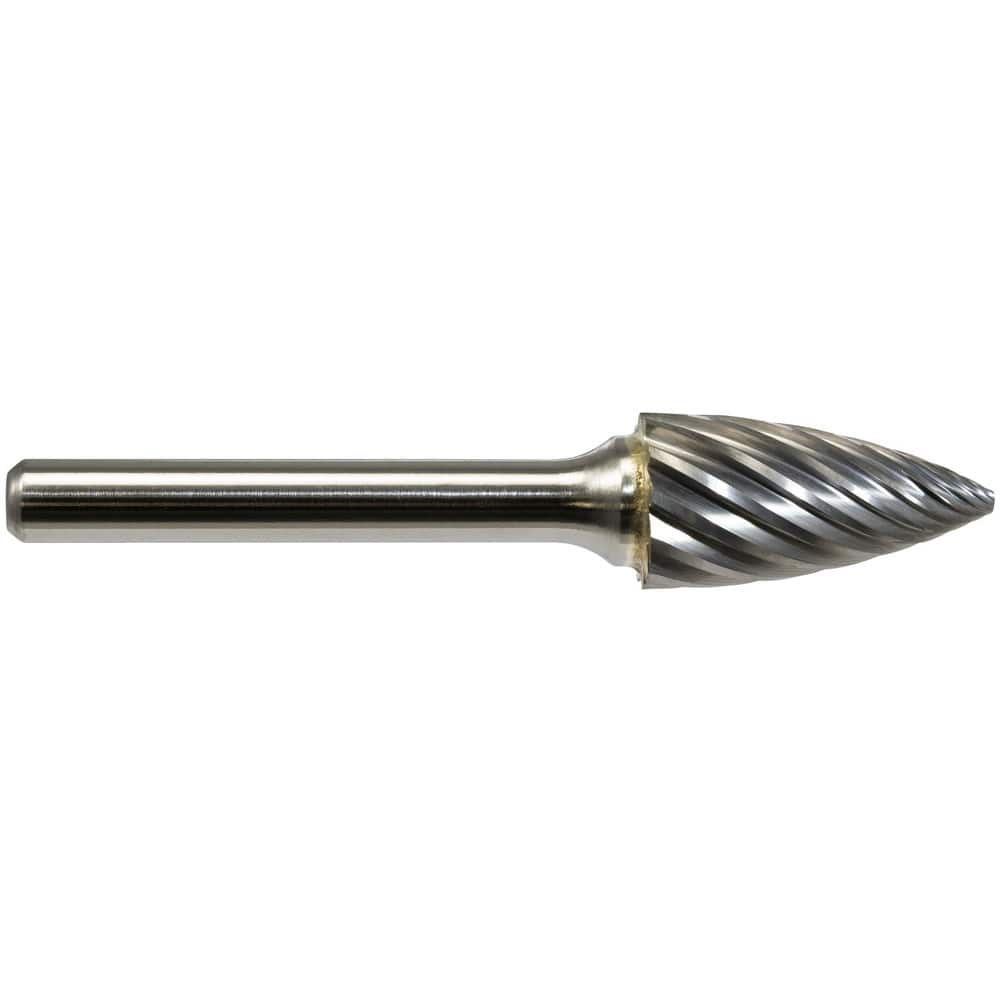 Burrs; Head Material: Solid Carbide; Head Shape: Tree With Pointed End; Tooth Style: Steel Cut; Shank Diameter (mm): 6.0000; Length of Cut (mm): 25.0000; Overall Length (Decimal Inch): 2.7559; Overall Length (mm): 70.0000; Head Length (Decimal Inch): 0.98