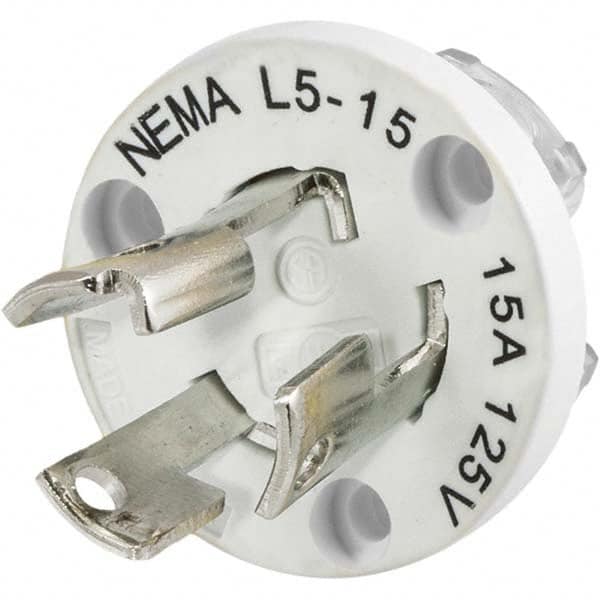 Hubbell Wiring Device-Kellems - 125V 15A NEMA L5-15P Industrial Twist Lock Plug - Caliber Tooling