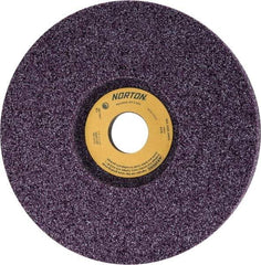 Norton - 7" Diam x 1-1/4" Hole x 1" Thick, I Hardness, 80 Grit Surface Grinding Wheel - Aluminum Oxide, Type 5, Medium Grade, 3,600 Max RPM, Vitrified Bond, One-Side Recess - Caliber Tooling