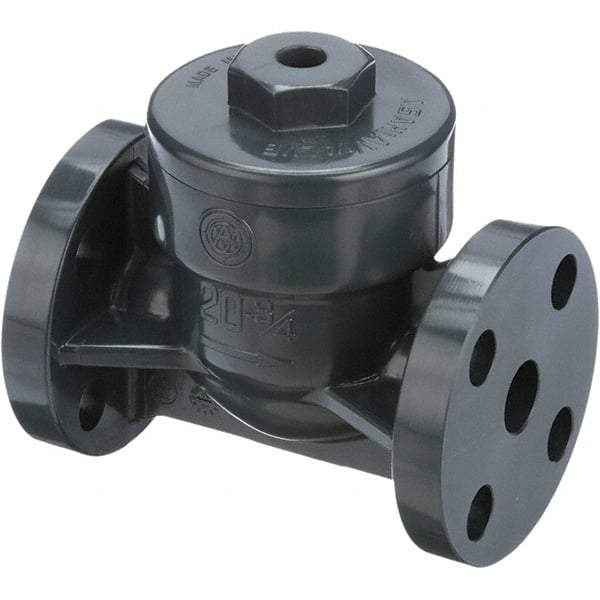 Asahi/America - 3/4" PVC Check Valve - Spring Check, Flanged, 150 WOG - Caliber Tooling