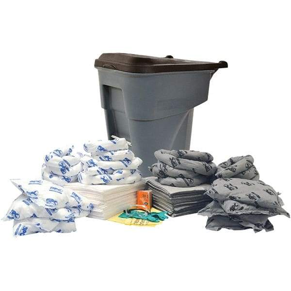 Brady SPC Sorbents - 65 Gal Capacity Oil Only & Universal Spill Kit - 65 Gal Polyethylene Drum - Caliber Tooling