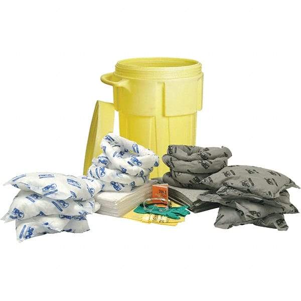 Brady SPC Sorbents - 38 Gal Capacity Oil Only & Universal Spill Kit - 55 Gal Polyethylene Drum - Caliber Tooling