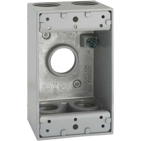 Hubbell-Raco - 4.57 x 2.816 x 2.148" Aluminum Rectangular Weather Resistant Outlet Box - Caliber Tooling