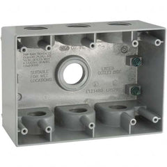 Hubbell-Raco - 4-1/2 x 6-3/8 x 2.781" Aluminum Rectangular Weather Resistant Outlet Box - Caliber Tooling