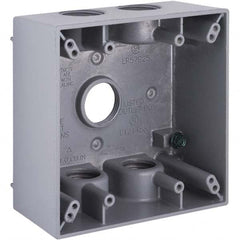 Hubbell-Raco - 4-1/2 x 4-1/2 x 2-1/4" Aluminum Square Weather Resistant Outlet Box - Caliber Tooling