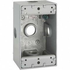 Hubbell-Raco - 4.57 x 2.816 x 2.148" Aluminum Rectangular Weather Resistant Outlet Box - Caliber Tooling