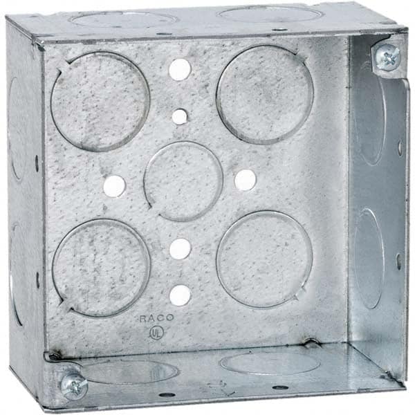 Hubbell-Raco - 4 x 4 x 2.425" Steel Square Device Box - Caliber Tooling