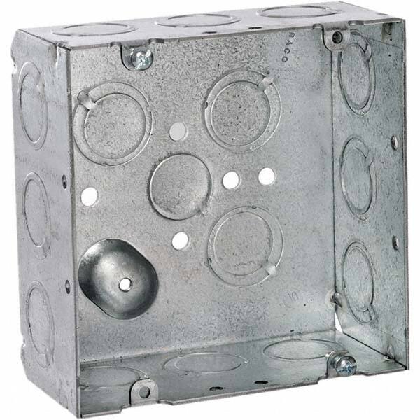 Hubbell-Raco - 4.69 x 4.688 x 2.188" Steel Square Device Box - Caliber Tooling