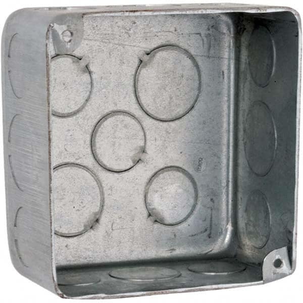 Hubbell-Raco - 4 x 4 x 2.188" Steel Square Junction Box - Caliber Tooling