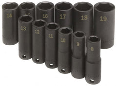 SK - 12 Piece 3/8" Drive Deep Well Impact Socket Set - Caliber Tooling