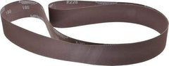 Norton - 2" Wide x 72" OAL, 180 Grit, Aluminum Oxide Abrasive Belt - Aluminum Oxide, Very Fine, Coated, X Weighted Cloth Backing, Series R228 - Caliber Tooling