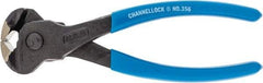 Channellock - 6" OAL, End Cutting Pliers - 11/32" Jaw Length x 1-3/8" Jaw Width, Plastic Dipped Handle - Caliber Tooling