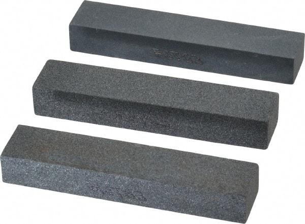 Norton - 3-1/2" Long x 3/4" Wide x 1/2" Thick, Sharpening Stone - Coarse, Medium, Fine Grade - Caliber Tooling