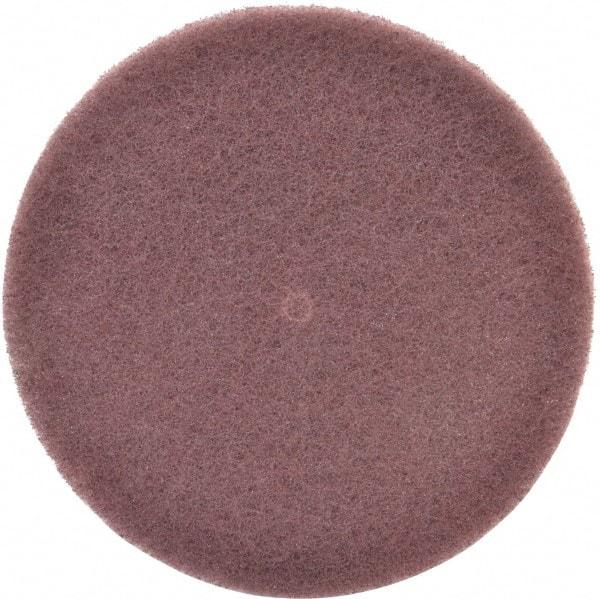 3M - 6" Very Fine Grade Aluminum Oxide Deburring Disc - 1/4" Center Hole, Arbor Connection, Maroon, 4,000 Max RPM - Caliber Tooling