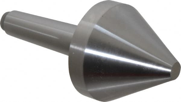 Riten - 2-3/4" Head Diam, Hardened Tool Steel Bull Nose Point Solid Dead Center - 3MT Morse Taper, 2-3/4" Point Diam, 1.939" Point Length, 2-61/64" OAL - Caliber Tooling