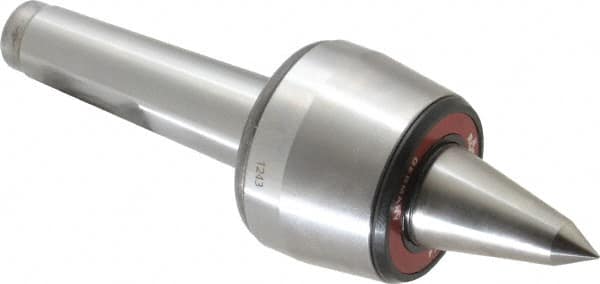 Rohm - MT4 Taper Shank, 2.755" Head Diam 500 Lb Capacity Live Center - 3,800 Max RPM, 2-3/32" Head Length, 1.2598" Point Diam, 2.087" Point Len, 1,100 Lb Max Workpc, 8.583" OAL, Long Point - Caliber Tooling