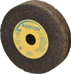 Norton - 4" Diam x 5/8" Hole x 1" Thick, R Hardness, 24 Grit Surface Grinding Wheel - Aluminum Oxide, Type 1, Very Coarse Grade, 12,000 Max RPM, Resinoid Bond, No Recess - Caliber Tooling