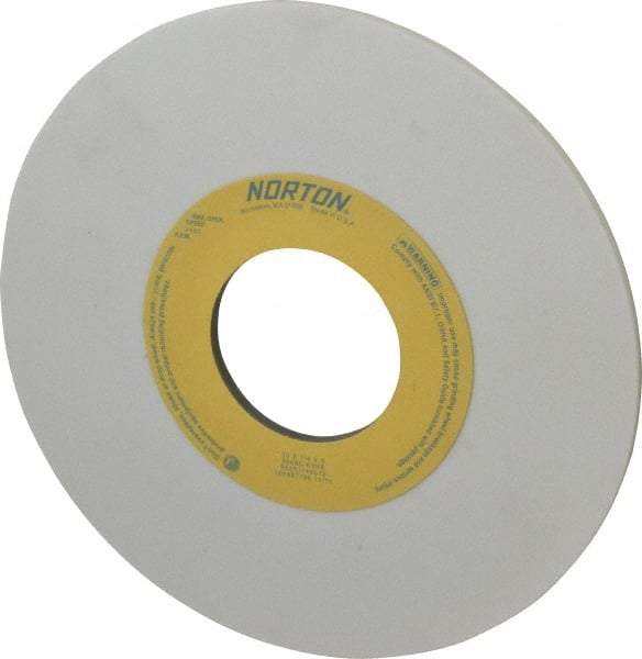 Norton - 10" Diam x 3" Hole x 1/4" Thick, K Hardness, 80 Grit Surface Grinding Wheel - Aluminum Oxide, Type 1, Medium Grade, 2,485 Max RPM, Vitrified Bond, No Recess - Caliber Tooling