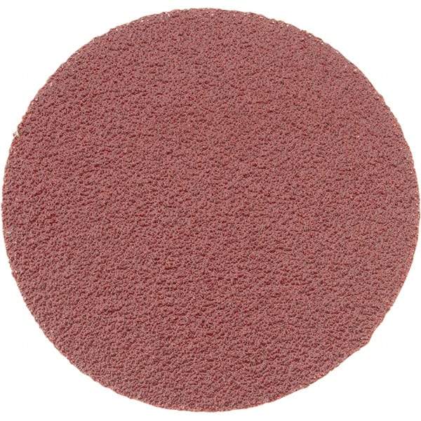 Superior Abrasives - 2" Diam, 80 Grit Aluminum Oxide Adhesive PSA Disc - Medium Grade, Brown, Cloth Backing, Flexible - Caliber Tooling