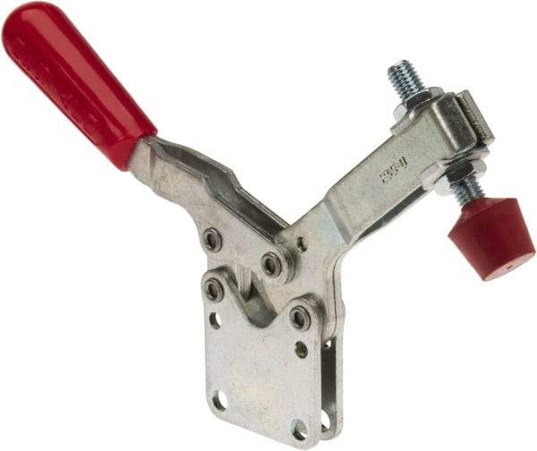 De-Sta-Co - 750 Lb Holding Capacity, Horizontal Handle, Manual Hold Down Toggle Clamp - 70° Handle Movement, 92° Bar Opening, U-Bar, Straight Base, Electro-Plated Zinc, Carbon Steel - Caliber Tooling