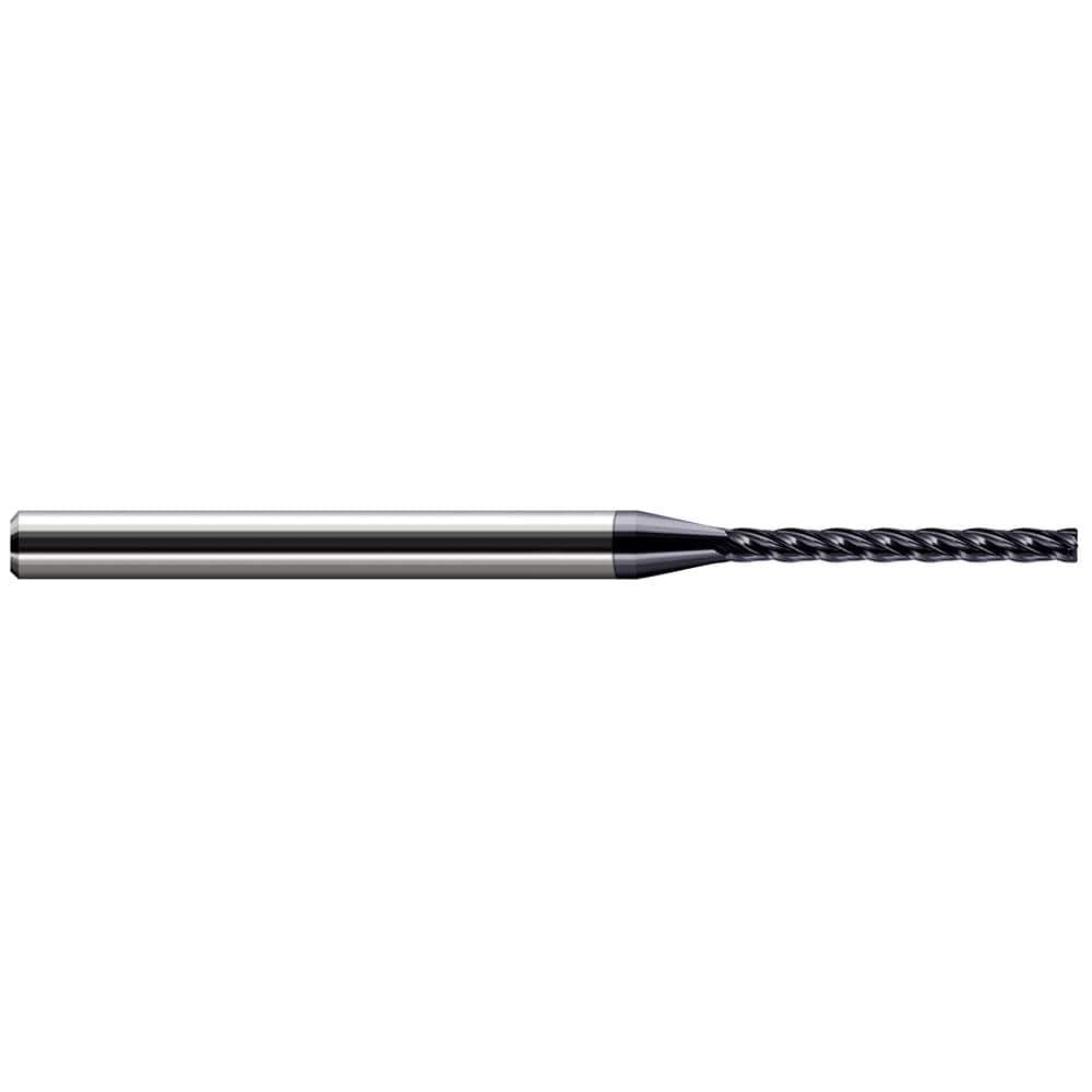 Corner Radius End Mill: 1/8″ Dia, 1-1/4″ LOC, 0.02″ Radius, 4 Flutes, Solid Carbide 3″ OAL, 1″ Shank Dia, Helix, AlTiN Coated, Corner Radius End, Centercutting