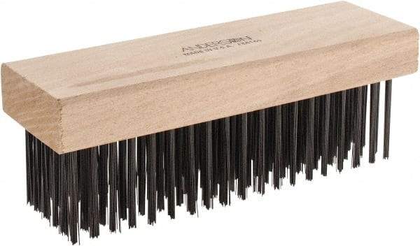 Anderson - 6 Rows x 19 Columns Steel Scratch Brush - 7-1/2" OAL - Caliber Tooling