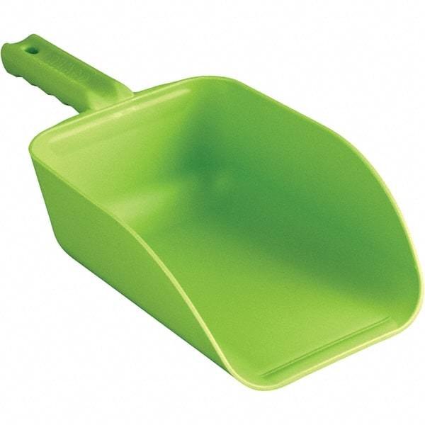 Remco - 82 oz Lime Polypropylene Flat Bottom Scoop - 5.9" Wide x 3.3" Deep Bowl, 4-1/2" Handle Length, 15.1" OAL - Caliber Tooling