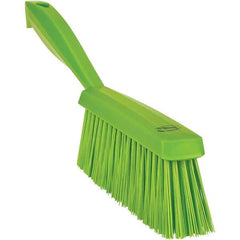 Vikan - 14" OAL, Polyester Staple Set Bench Brush - 2" Bristle Length, 6-3/8" Long Head, Straight Polypropylene Handle, Lime Green - Caliber Tooling