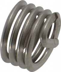 Recoil - 5/16-18 UNC, 0.312" OAL, Free Running Helical Insert - 4 Free Coils, Tanged, Stainless Steel, Bright Finish, 1D Insert Length - Caliber Tooling