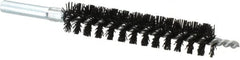 Schaefer Brush - 4" Brush Length, 3/4" Diam, Nylon Single Stem, Single Spiral Condenser Tube Brush - 6-1/4" Long, Nylon, 12-24 Female Connection - Caliber Tooling