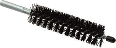 Schaefer Brush - 4" Brush Length, 1" Diam, Nylon Single Stem, Single Spiral Condenser Tube Brush - 6-1/4" Long, Nylon, 12-24 Female Connection - Caliber Tooling