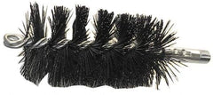 Schaefer Brush - 5" Brush Length, 3-3/4" Diam, Nylon Single Stem, Single Spiral Tube Brush - 7-1/4" Long, Nylon, 1/4" NPSM Male Connection - Caliber Tooling