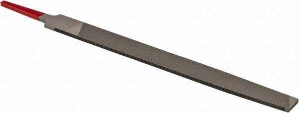 Simonds File - 8" Long, Smooth Cut, Mill American-Pattern File - Single Cut, Tang - Caliber Tooling