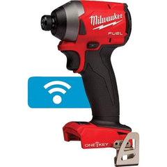 Milwaukee Tool - 18 Volt, 1/4" Drive, 167 Ft/Lb Torque, Cordless Impact Driver - Pistol Grip Handle, 3600 RPM, Lithium-Ion, Bare Tool - Caliber Tooling