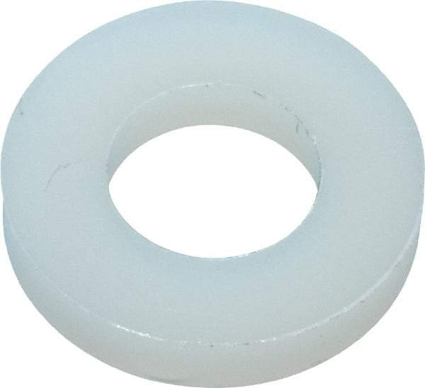 Made in USA - 1/4" Screw, Grade 6/6 Nylon Standard Flat Washer - 6.53mm ID x 1" OD, 2.36mm Thick - Caliber Tooling