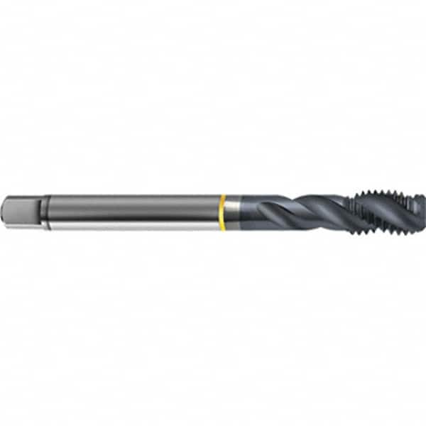 Guhring - 7/8-14 UNF 4 Flute 2B/3B Modified Bottoming Spiral Flute Tap - High Speed Steel, TiCN Finish, 4.689" OAL, Right Hand Flute, Right Hand Thread, H4, Series 4410 - Caliber Tooling