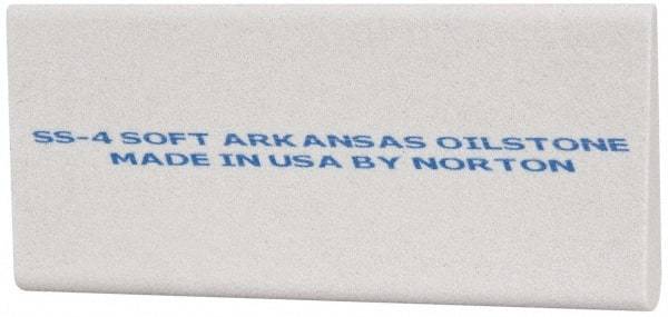 Norton - 4" Long x 1-3/4" Diam x 3/8" Thick, Novaculite Sharpening Stone - Round Edge Slip, Extra Fine Grade - Caliber Tooling