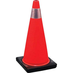 NMC - 18" High, Orange Traffic Cone - 10-1/2" Base Width, Rubber - Caliber Tooling