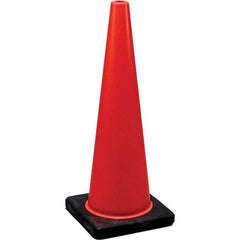 NMC - 28" High, Orange Traffic Cone - 14-1/8" Base Width, Rubber - Caliber Tooling