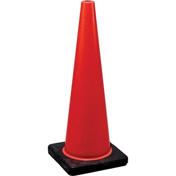 NMC - 36" High, Orange Traffic Cone - 17" Base Width, Rubber - Caliber Tooling