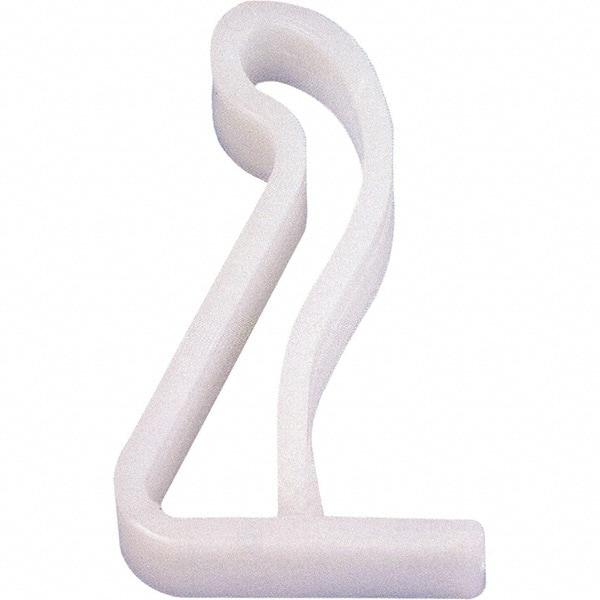 NMC - 1-1/2" Wide x 5" High Plastic Barricade Tape Clip - White - Caliber Tooling