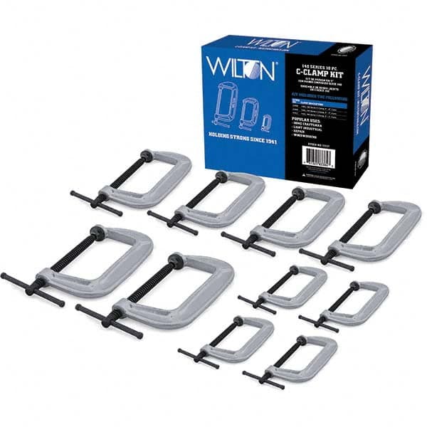 Wilton - C-Clamp & Cantilever Clamp Sets Clamp Type: Standard C-Clamp Type: Adjustable Clamp Set - Caliber Tooling