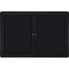 Ghent - Cork Bulletin Boards Style: Enclosed Fabric Bulletin Board Color: Black - Caliber Tooling