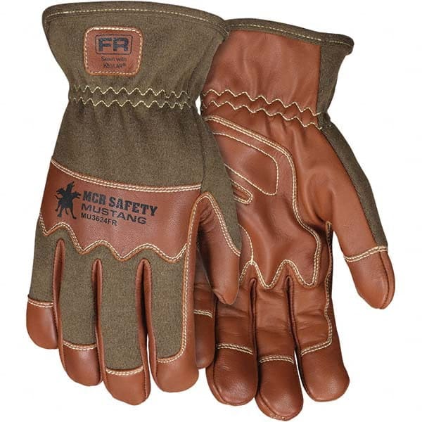 MCR Safety - Size M Goatskin Work Gloves - Caliber Tooling