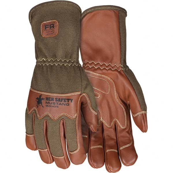 MCR Safety - Size L Goatskin Work Gloves - Caliber Tooling